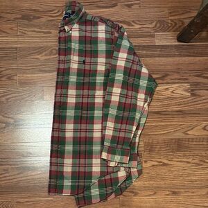 Plaid Green and Red Men's Shirt by Ralph Lauren size medium